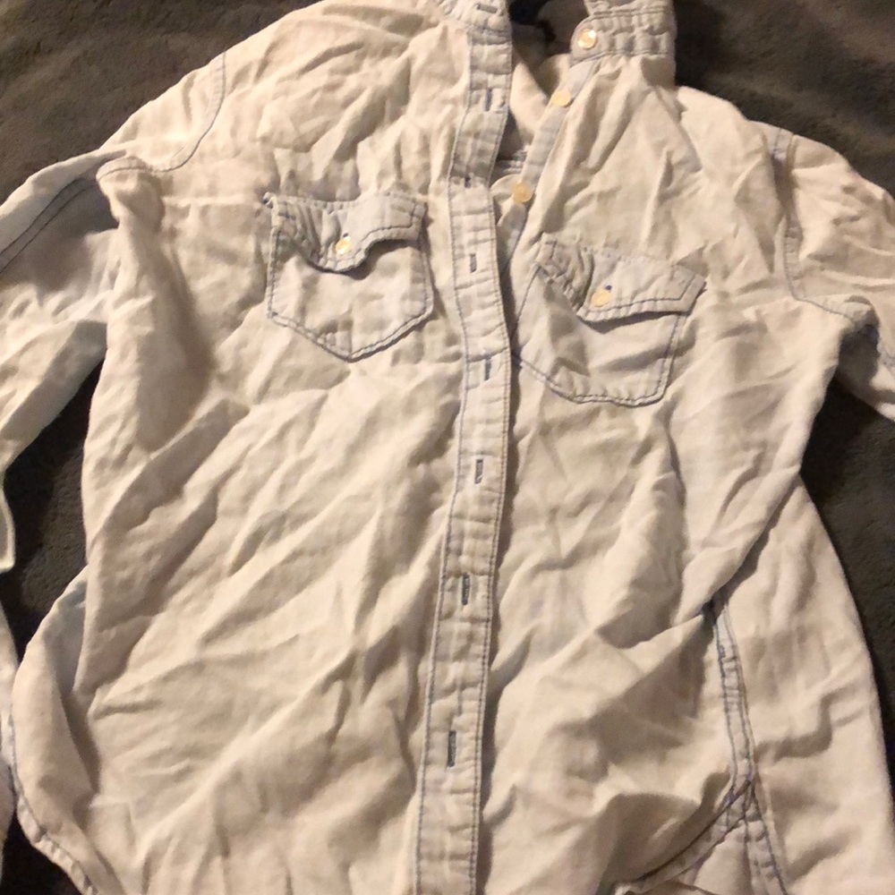 light denim button down